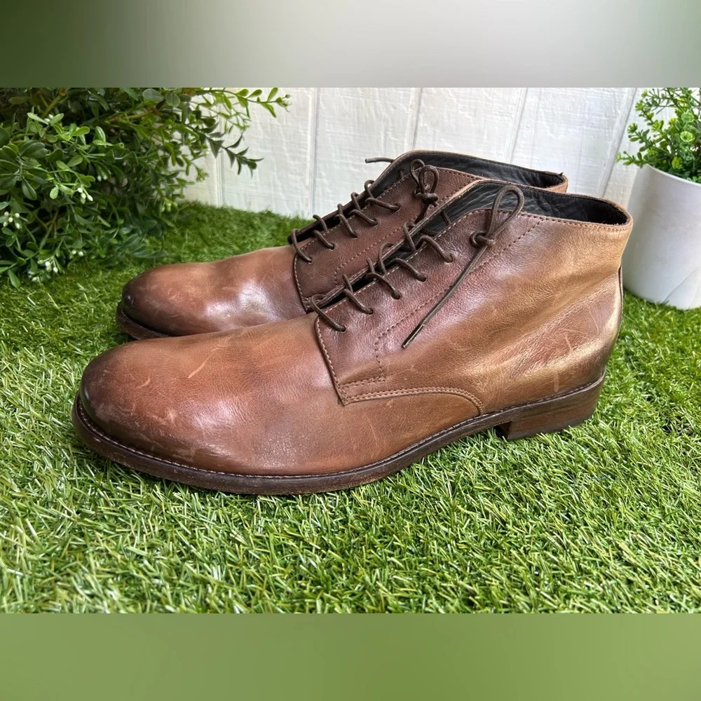 To Boot New York Brown Chukka Boots leather with Lace-Up Design men size 9 NEW